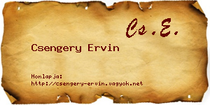 Csengery Ervin névjegykártya